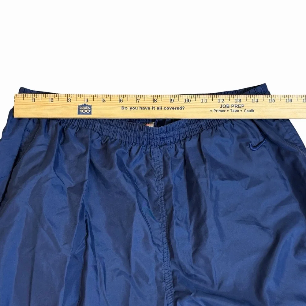VTG 90s Nike Wind Pants Navy Blue Taiwan Nylon Track Pants XL 80s Zip Ankle Logo